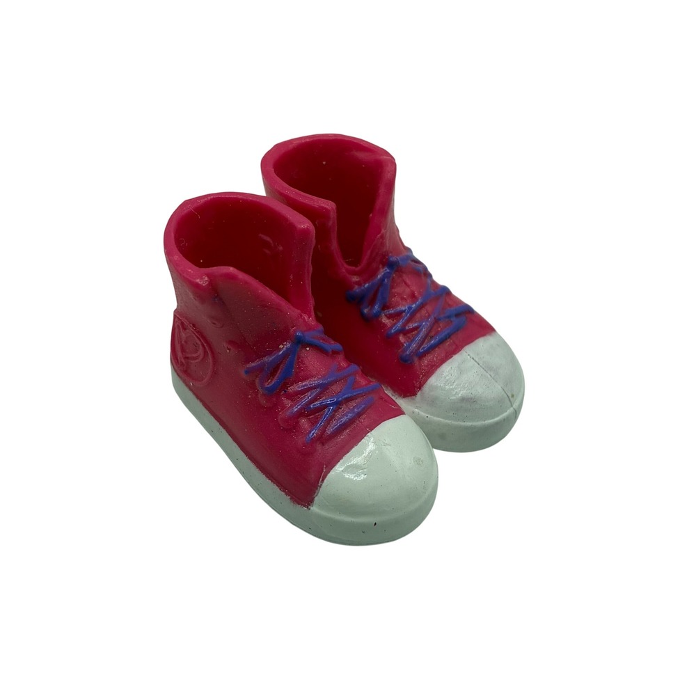 Jojo Siwa Doll Shoes Pink High Top Sneakers Purple Laces Heart Logo Replacement
